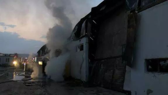 Bursa'da fabrika yangını!